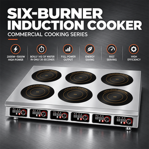 Table de cuisson électrique vitrocéramique professionnelle multi-brûleurs, 3500W par brûleur, cuisinière à pot en terre cuite 2/4/6/8 brûleurs pour la cuisson du Malatang et des plats mijotés - Product Image 1