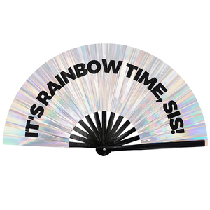 Tùy Chỉnh Gấp Tay Rave Fan Clack Cầm Tay Rave Fan Ba Chiều Laser Màu Sắc Sơn Cho Lễ Hội Cầu Vồng Trang Phục Disco - Product Image 2