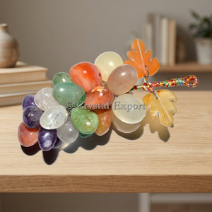 Llavero de Ágata Natural Pulida Hecho a Mano con Forma de Racimo de Uvas, Colores Mixtos, para Joyería y Decoración, 50-55mm - Product Image 3