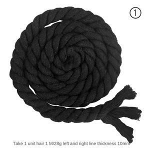 10mm-20mm stretta e morbida corda di cotone di colore naturale 100% per tutti i tipi di funzioni decorazione negozio impacchettato con corde intrecciate a mano - Product Image 6
