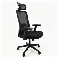 Chaise de bureau ergonomique en maille avec appui-tête, pivotante et réglable, dossier haut, pour ordinateur, vente en gros d'usine, OEM ODM, Silla De Oficina
