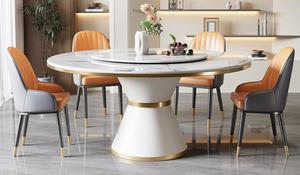 Ý thiêu kết đá bàn ăn đặt hiện đại Nhà bếp khách sạn Vòng xoay mặt trăng thiết kế chuyển đổi đồ nội thất - Product Image 2