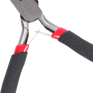 Toothed Needle Nose Pliers 4.5 In Chrome Vanadium Steel Serrated Jaw For Jewelry Making Diy Crafts - Product Image 2