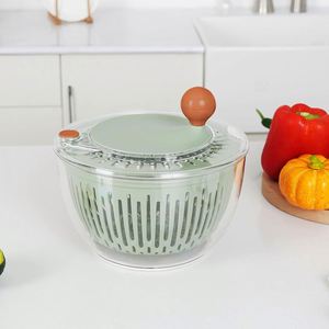 Essoreuse à salade manuelle multifonctionnelle haut de gamme 2025 sans BPA en plastique PS, capacité 4,5 L, pour cuisine domestique - Product Image 1