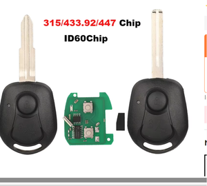 Tête de remplacement de clé de voiture à distance avec puce 4D60 pour <span class=keywords><strong>Ssangyong</strong></span> Actyon, <span class=keywords><strong>Kyron</strong></span>, Actio, Rexton (fréquences 315Mhz, 433.92Mhz, 447MHZ) - Product Image 1