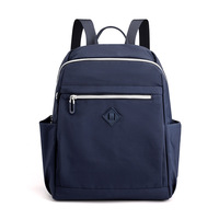 New Fashion Large Capacity Lightweight Laptop Backpack Zipper Closure Waterproof Polyester Arcuate Shoulder Strap Unisex