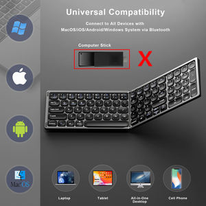 Clavier sans fil pliable portable de voyage, allemand, espagnol, français, anglais, USB C rechargeable, clavier Bluetooth pour iPad, tablette - Product Image 4