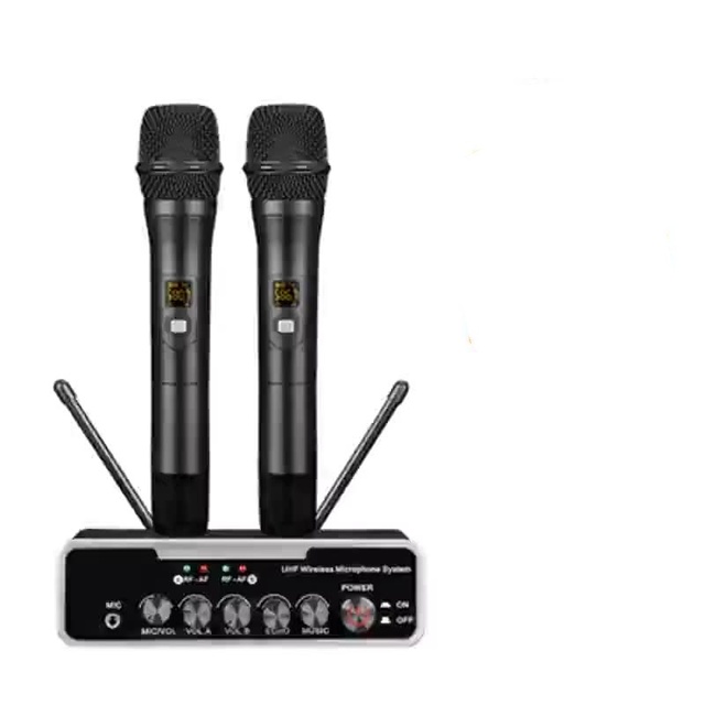 Dynamic Microphones Professional 2-Channel Wireless Microphone Hot Selling Audio Device