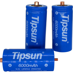 แบตเตอรี่โรงงานผลิตโดยตรง รุ่น 32700 ชาร์จได้ 6000mah 3.2v 32650 ยี่ห้อ Tipsun 32700 พร้อมสกรู - Product Image 2