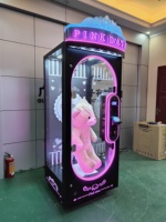 Machine à griffes de jeu d'arcade Rose Date Lucky Gift Prize Cut to Win Barber Lucky 7, avec fonction de découpe automatique de cadeaux et de prix gagnés