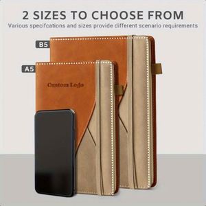 Carnet de notes A5 en cuir rigide de qualité supérieure avec élastique et porte-stylo, 100 feuilles, personnalisable pour entreprise - Product Image 2