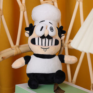 Muñecos de peluche <span class=keywords><strong>Peppino</strong></span> Pizza Tower de calidad de fábrica, lindos juguetes de peluche de Pepperman con Pizza Chefs circundantes, muñecos con cara de Pizza - Product Image 3