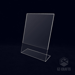 حامل على شكل L حامل قائمة واضح حامل عرض مائل حامل علامة أكريليك مخصص للإعلان - Product Image 3