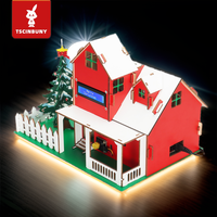 Tscinbuny Design Kit de maison en bois sur le thème de Noël Plus Version pour la programmation Arduino DIY Kit de démarrage éducatif électronique