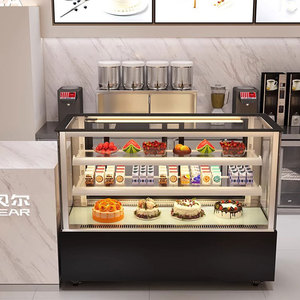 Vitrine Réfrigérée Commerciale à Angle Droit pour Gâteaux, avec Vitre Anti-Buée et Réglable, pour Boulangerie - Product Image 2