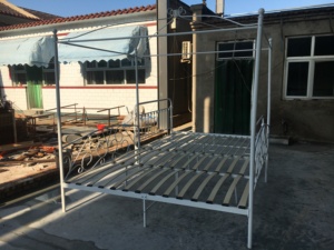 Cheap Wrought Iron Platform 4 Four <b>Poster</b> Metal Canopy Beds Full Gold White Twin King Size Canopy Bed <b>Frame</b> - Product Image 3