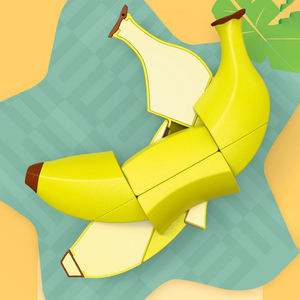 Cubos créatifs Cube de vitesse magique Nouveau design Casse-tête professionnel 3D Mini cadeau sur le thème des fruits pour les enfants comprenant pomme et banane - Product Image 6