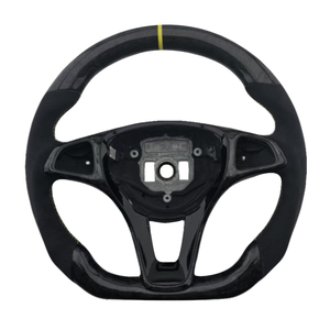 Volant en fibre de carbone forgé de qualité supérieure, très demandé, pour Mercedes Benz W205 W176 W246 W212 Classe A Classe E - Product Image 1
