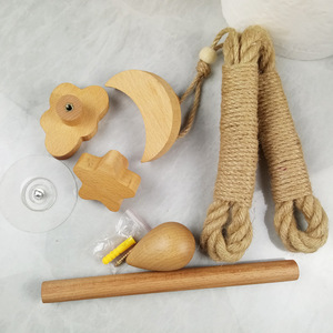 <span class=keywords><strong>Porta</strong></span> <span class=keywords><strong>carta</strong></span> <span class=keywords><strong>igienica</strong></span> in legno intrecciata a mano con rotolo di <span class=keywords><strong>porta</strong></span> asciugamani da bagno senza trapano corda di canapa <span class=keywords><strong>e</strong></span> materiale in legno - Product Image 3