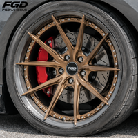 Jantes forgées FGD 10 branches en Y, 2 pièces, 18 19 20 21 22 pouces, 5x112 5x120, concaves profondes pour BMW Audi