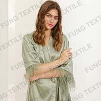 FUNG 6022 Nouvelle Arrivée Robes de Demoiselle d'Honneur en Spandex/Polyester Plumes Été Élégant Luxe Longueur Genou