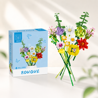 Ensemble de bouquets de fleurs en briques pour les acheteurs en gros, jouets de construction floraux DIY, pour les boutiques de cadeaux et les vendeurs de commerce électronique dans le monde entier