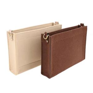 New Felt Cloth Bag Insert Organizer Cosmetic <b>Makeup</b> Bag Organizer Travel Chain Bag Women's Shoulder <b>Box</b> - Product Image 4