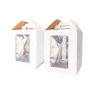 Cao Bánh hộp với bánh Hội Đồng Quản Trị Lớn tầng bánh tàu sân bay với cửa sổ rõ ràng xử lý Trắng bánh đưa ra container Bánh hộp - Product Image 6