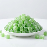 OEM Factory Direct Sour Square(Green Grape) Fudge Sour Flavored Colorful Cartoon-Shaped Sugar Candies