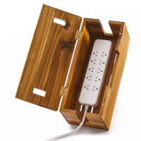 Grande boîte, organiseur de câbles pour dissimuler les fils de téléviseur, d'ordinateur, de routeur et de concentrateur USB sous les bureaux