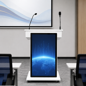Podio Multimedia Personalizable con Pantalla Frontal de 43 Pulgadas, Atril Digital con Pantalla Táctil Opcional, Uso en Interiores, Altura Motorizada - Product Image 2