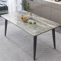 Table à manger moderne de luxe 4 places en pierre frittée avec 4 chaises écologiques et durables pour la maison, l'hôtel, la cuisine et les salles à manger