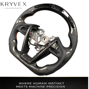<span class=keywords><strong>Volante</strong></span> Deportivo Kryvex para Nissan Lannia Maxima con Fibra de Carbono y Pantalla LED de RPM, Cuero Perforado, 3 Radios - Product Image 2