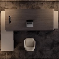 Scrivania Direzionale a L per CEO, Lussuosa e Moderna, in Legno, con Opzione di Montaggio, Design Minimalista, Tavolo da Ufficio