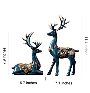 Estatua <span class=keywords><strong>de</strong></span> ciervo <span class=keywords><strong>de</strong></span> Navidad personalizada, decoración <span class=keywords><strong>de</strong></span> animales, figurita <span class=keywords><strong>de</strong></span> <span class=keywords><strong>reno</strong></span>, adornos para vacaciones, suministros para decoración del hogar, venta al por mayor - Product Image 2