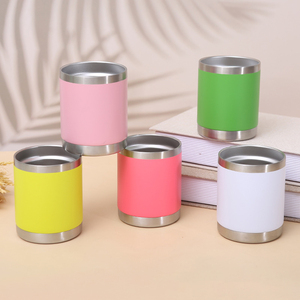 10oz Sublimation Printed Stainless Steel Travel Tumbler Double Wall Vacuum Insulated <b>LED</b> Temperature Display Leak-Proof BPA Free - Product Image 1