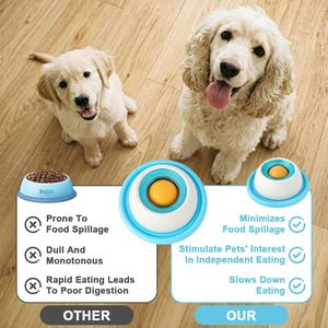 Gamelle interactive anti-éclaboussures et anti-ballonnements, enrichissante, moderne, de luxe, pastel, à alimentation lente pour chien - Product Image 5
