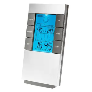 Wireless Weather Forecast Station Thermometer Digital Hygrometer With Touch Buttons HD Display Screenens Alarm Clock