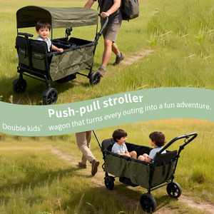 JXB XF360 Opvouwbare Wandelwagen voor Kinderen, Inklapbare Strandwagen met Grote All-Terrain Wielen - Product Image 4
