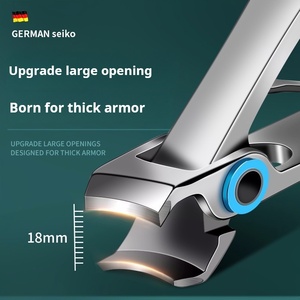 Chất lượng hàng đầu thép không gỉ Nail Clipper rộng hàm mở thêm lớn móng chân cắt Cutter - Product Image 3