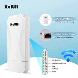 Meistverkaufter KuWFi Langstrecken-Drahtlosbrücke 24V 48V POE-Stromversorgung 3km WLAN-Repeater Extender Wireless Bridge für den Außenbereich - Product Image 3