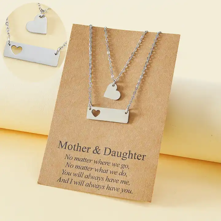 POWWA Mother Daughter Necklaces for 2 Matching India | Ubuy