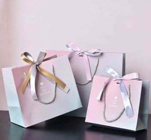 Sacs cadeaux en papier kraft blanc de luxe en gros pour mariages, Saint-Valentin, montres, lunettes, emballages de remerciement - Product Image 6