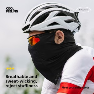 WRELS <span class=keywords><strong>Masque</strong></span> carré unisexe en soie glacée, protection solaire, cache-visage d'été, cache-cou coupe-vent, voile de cyclisme extérieur - Product Image 3