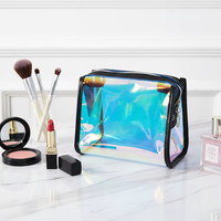 Sac de voyage cosmétique portable personnalisé en TPU imperméable et écologique avec fermeture éclair pour filles, vente en gros