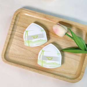 Keqi Yinzi Series Shield Milk Skin Cotton Candy Triangle Egg Pattern Esponja de maquillaje lavable súper suave - Product Image 3