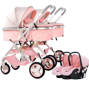 2025 Europäischer Stil Faltbarer Doppel-Kinderwagen Multifunktionaler Zwillings-Kinderwagen Leichter Zwillingsbuggy mit Autositz - Product Image 5