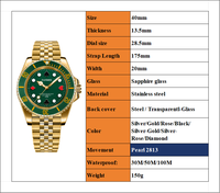 Montre Homme de Luxe Personnalisée Qualité Supérieure – Nouveau Design 2026 avec Boîtier Plaqué Or Tendance Classique et Mouvement Mécanique Automatique