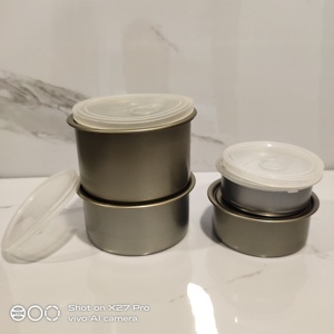 Boîtes en étain hermétiques <span class=keywords><strong>TIMO</strong></span> <span class=keywords><strong>T</strong></span>-03 200 ml de qualité alimentaire avec couvercles à anneau facile à ouvrir, finition brillante, autocollants personnalisés pour bonbons comestibles, emballage - Product Image 4
