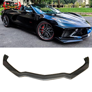 Kit corpo Spoiler anteriore in fibra di carbonio per Chevrolet Corvette C8 Z51 2020-2021 protezione paraurti per auto - Product Image 1